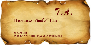 Thomasz Amélia névjegykártya